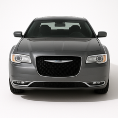 1:64 Chrysler 300 (2015–2023) diecast model car – grey full-size American luxury sedan, front view.