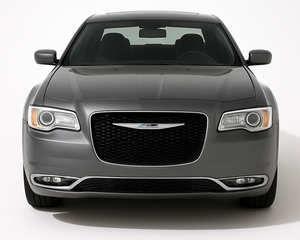 1:64 Chrysler 300 (2015–2023) diecast model car – grey full-size American luxury sedan, front view.