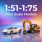 1:51 to 1:75 scale mini diecast models - Ferrari sports car and tracked excavator