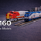 1:160 scale miniature train models on studio background