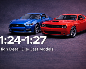 1:24-1:27 scale high detail die-cast car models studio photo
