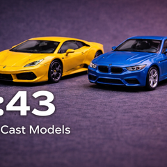 1:43 scale diecast model cars collection - classic collector scale with multiple car models