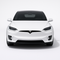 1:18 Tesla Model X (2021 generation) diecast model car in white – detailed front view with modern LED headlights.
