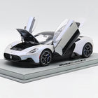 BBR Limited Edition Maserati MC20 White 1:18 Diecast Model Car - detailed collector display model
