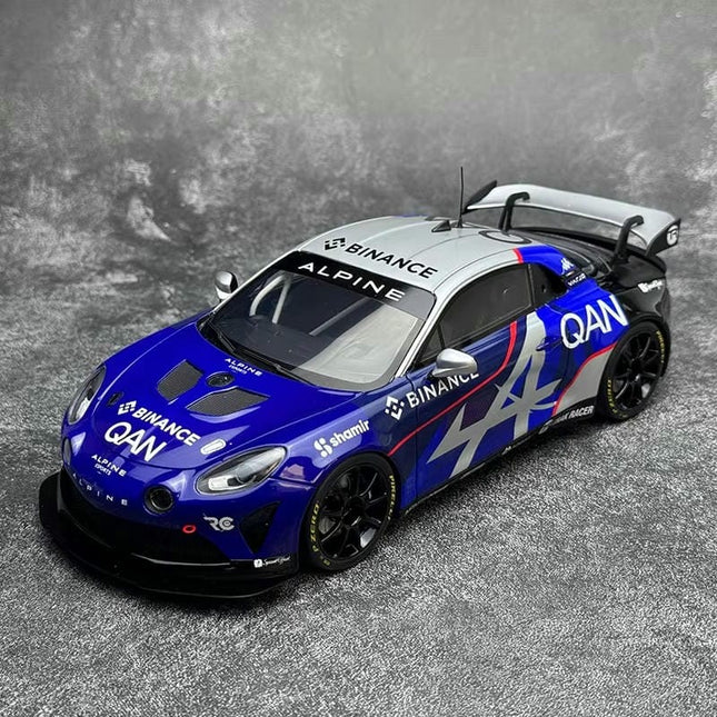 Otto Alpine A110 GT4 EVO 2024 Blue Esports Livery 1:18 Resin Model Car - detailed collector display model