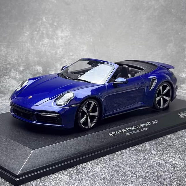 Minichamps Porsche 911 (992) Turbo S Cabriolet 2020 1:18 Diecast Model Car - detailed collector display model
