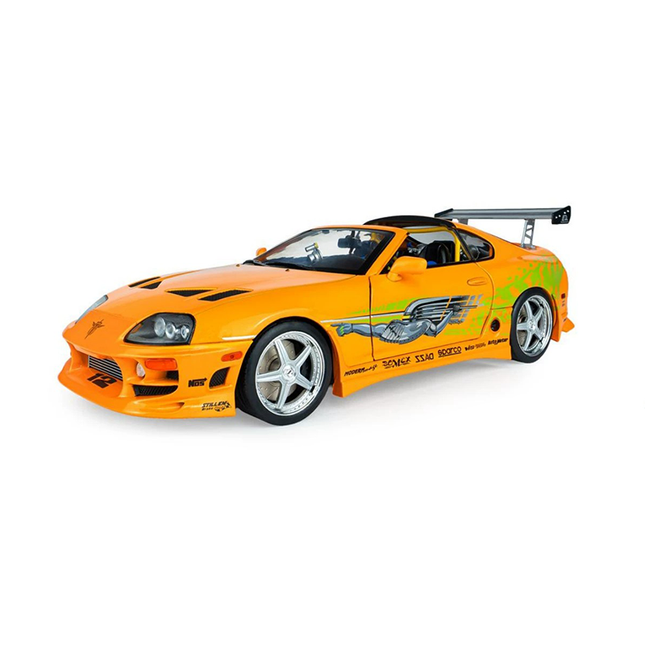 Solido Toyota Supra MK4 A80 Convertible Black 1:18 Diecast Model Car - detailed collector display model