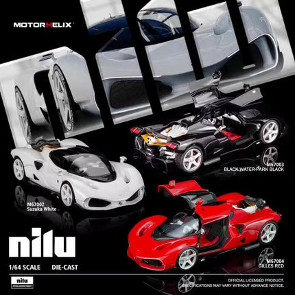 Motorhelix Nilu27 White 1:64 Diecast Model Car - fine detailed model replica