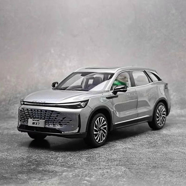 YX Car Model Beijing X7 Gray 1:18 Diecast Model Car - detailed collector display model