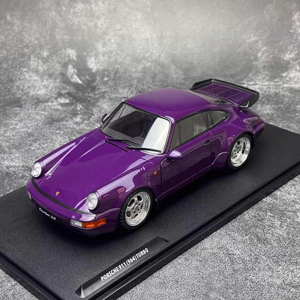 Solido Porsche 911 (964) Turbo 1990 1:18 Diecast Model Car - scale model for display