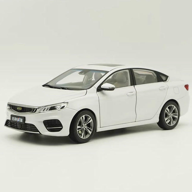 YX Car Model Geely Binrui White 1:18 Diecast Model Car - detailed collector display model