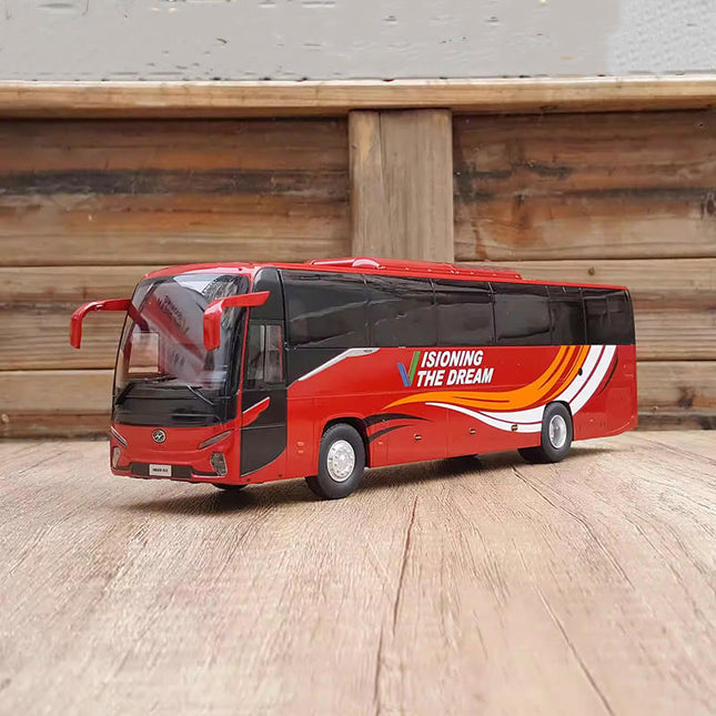OEM Higer V12 Bus Red 1:42 Diecast Model Bus - detailed collector display model