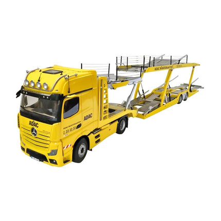 NZG Mercedes-Benz Actros GigaSpace Double-Decker Trailer 1:18 Diecast Model Bus - studio product photo of the scale model