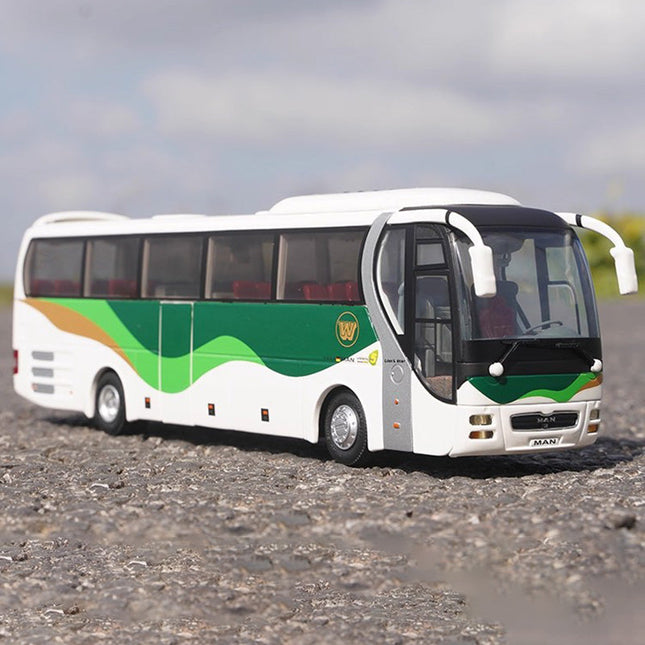 MAN R41 Coach Bus 1:42 Diecast Model Bus - studio product photo of the scale model