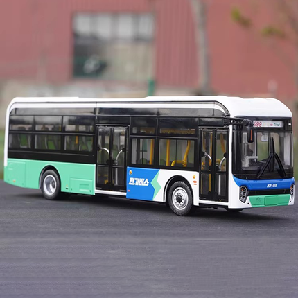 Original Manufacturer Original Hengtian Lingrui Electric City Bus 1:42 Diecast Model Bus - studio product photo of the scale 
