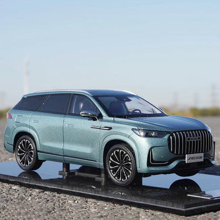 Chery Original JAECOO 8 Overseas Version SUV Olive Gray 1:18 Diecast Model Car - collectible scale model car