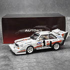 AutoArt 1986 Audi Quattro S1 Rally Monte Carlo 1:18 Diecast Model Car - detailed collector display model