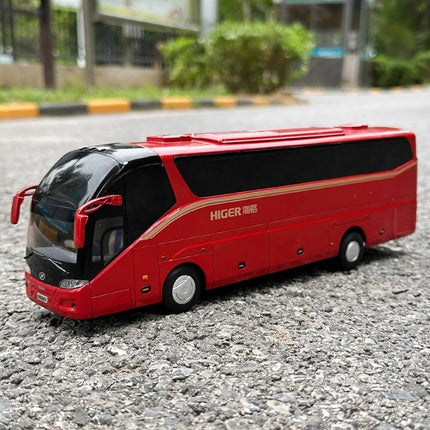 YX Car Model Suzhou Kinglong Higer Bus 1:42 Diecast Model Bus - detailed collector display model