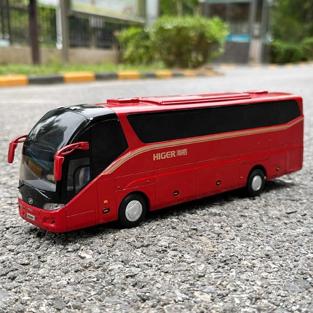 YX Car Model Suzhou Kinglong Higer Bus 1:42 Diecast Model Bus - detailed collector display model