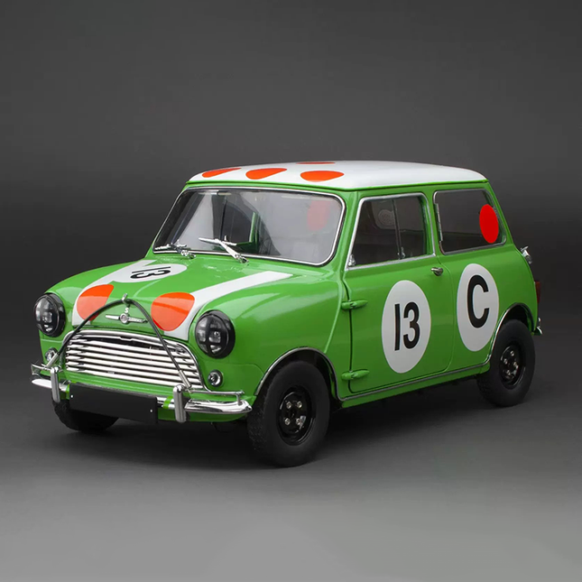 Sun Star Mini Cooper S #13 1966 Champion Rally 1:12 Diecast Model Car - detailed collector display model