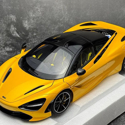 AutoArt McLaren 720S Yellow 1:18 Diecast Model Car - scale model for display