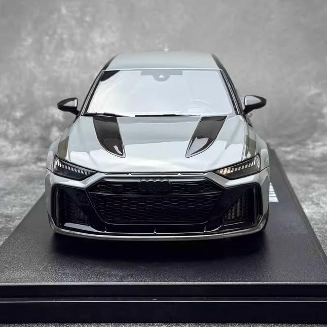 GT Spirit Audi RS6 GT 2024 Gray 1:18 Resin Model Car - studio product photo of the scale model