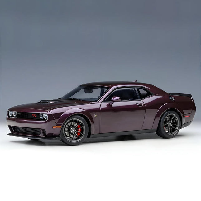 AutoArt Dodge Challenger R/T Wide Body 2018 Purple 1:18 Diecast Model Car - detailed collector display model