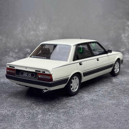 Otto Peugeot 505 V6 Blanc Meije 1989 White 1:18 Resin Model Car - scale model for display
