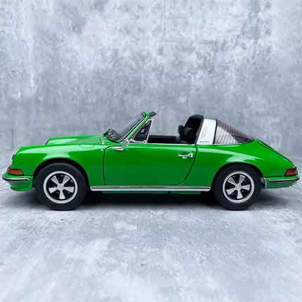 Schuco Porsche 911 S Coupe Green 1:18 Diecast Model Car - scale model collectible piece