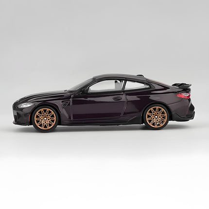 Mini GT BMW M4 Purple 1:64 Diecast Model Car - studio product photo of the scale model