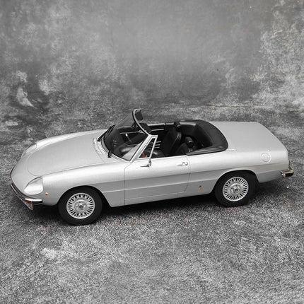 Norev Alfa Romeo 2000 Spider 1978 Silver Sealed 1:18 Diecast Model Car - studio product photo of the scale model