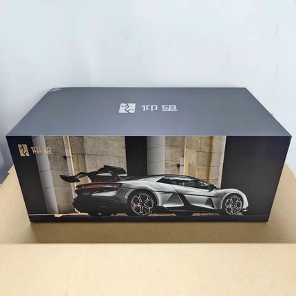 Original Model BYD Yangwang U9 EV Hypercar Silver 1:18 Diecast Model Car - detailed collectible replica
