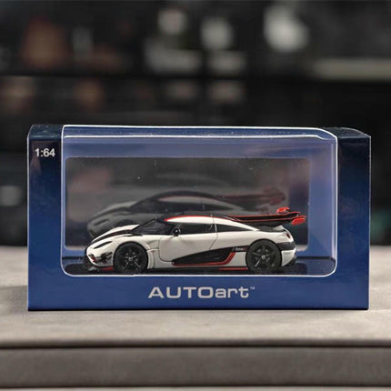AutoArt Koenigsegg One:1 White 1:64 Resin Model Car - detailed die-cast style model