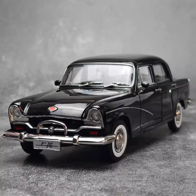 Original Factory Shanghai SH760 Classic Vintage Sedan 1:18 Diecast Model Car - studio product photo of the scale model