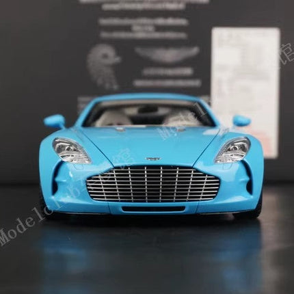 AutoArt Aston Martin One-77 Tiffany Blue 1:18 Diecast Model Car - fine detailed model replica