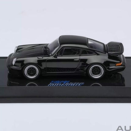 AutoArt Porsche 911 (930) Turbo Blackbird Wangan Midnight Edition 1:64 Diecast Model Car - scale model for display