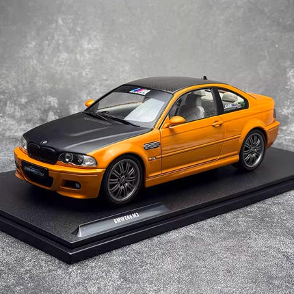 Solido BMW E46 M3 Coupe Works Orange 2000 1:18 Diecast Model Car - detailed collector display model