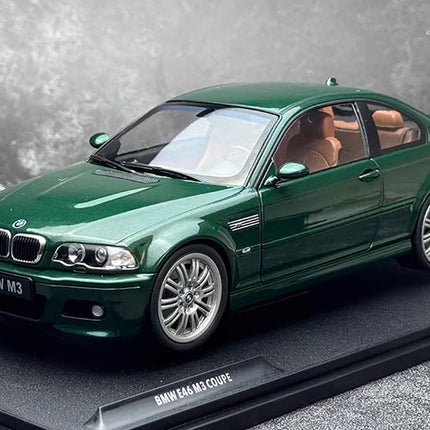 Solido BMW M3 E46 Coupe 2000 Green 1:18 Diecast Model Car - scale model for display