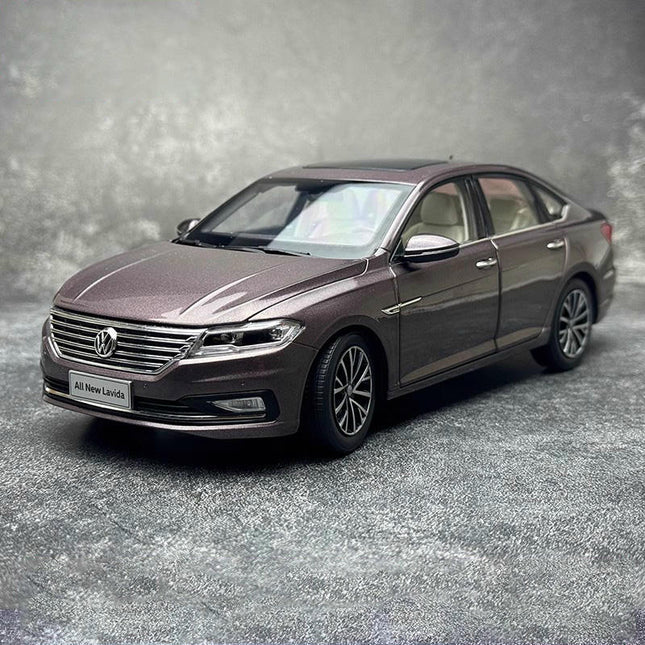 YX Car Model Volkswagen Lavida Starry Sky Edition 2022 1:18 Diecast Model Car - studio product photo of the scale model