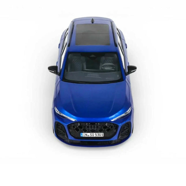 Otto Audi SQ5 TFSI Ultra 2024 Blue 1:18 Resin Model Car - studio product photo of the scale model