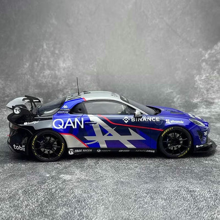 Otto Alpine A110 GT4 EVO 2024 Blue Esports Livery 1:18 Resin Model Car - premium collector scale model