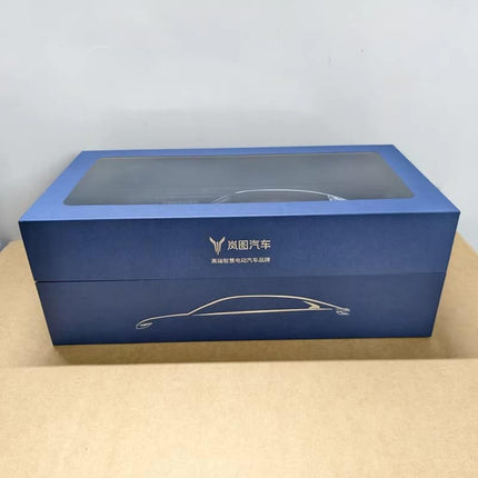 Original Manufacturer Dongfeng Voyah Zhuiguang Blue 1:18 Diecast Model Car - collector display piece