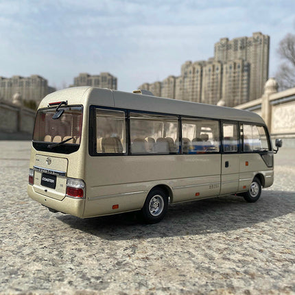 Original Toyota Coaster Bus Light Champagne 1:24 Diecast Model Bus - fine detailed model replica