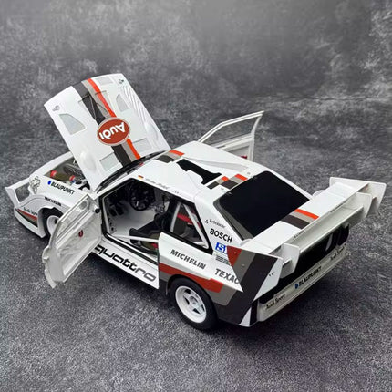AutoArt 1986 Audi Quattro S1 Rally Monte Carlo 1:18 Diecast Model Car - detailed die-cast style model