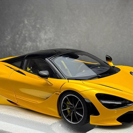 AutoArt McLaren 720S Yellow 1:18 Diecast Model Car - detailed die-cast style model