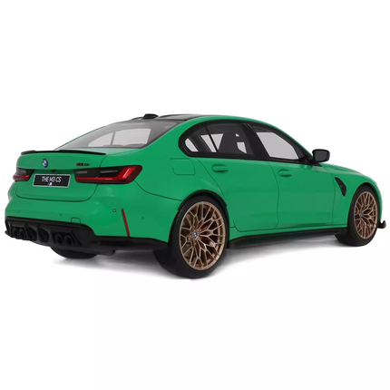 GT Spirit BMW M3 CS 2023 Signal Green GT976 1:18 Resin Model Car - studio product photo of the scale model