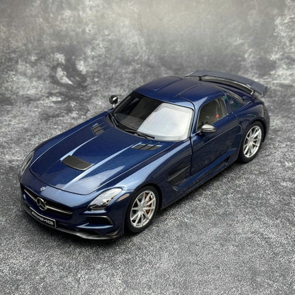 Minichamps Mercedes-Benz SLS AMG Roadster Metallic Blue 1:18 Diecast Model Car - fine detailed model replica