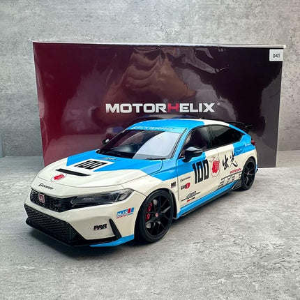 Motorhelix MH Honda Civic Type R FL5 Blue 1:18 Diecast Model Car - detailed collector display model