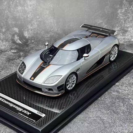 VBM Koenigsegg CCX Silver 1:18 Resin Model Car - detailed collector display model