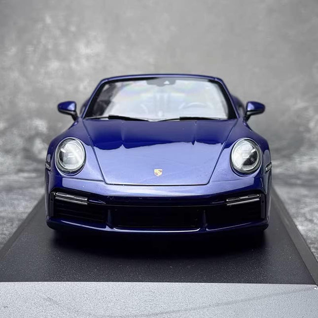Minichamps Porsche 911 (992) Turbo S Cabriolet 2020 1:18 Diecast Model Car - studio product photo of the scale model